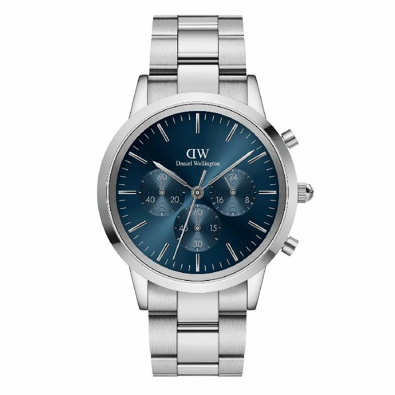 Daniel Wellington Iconic Chronograph Silver Watch 42mm