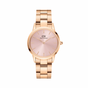 Daniel Wellington Iconic Link 32mm Light Pink Dial Watch DW00100369