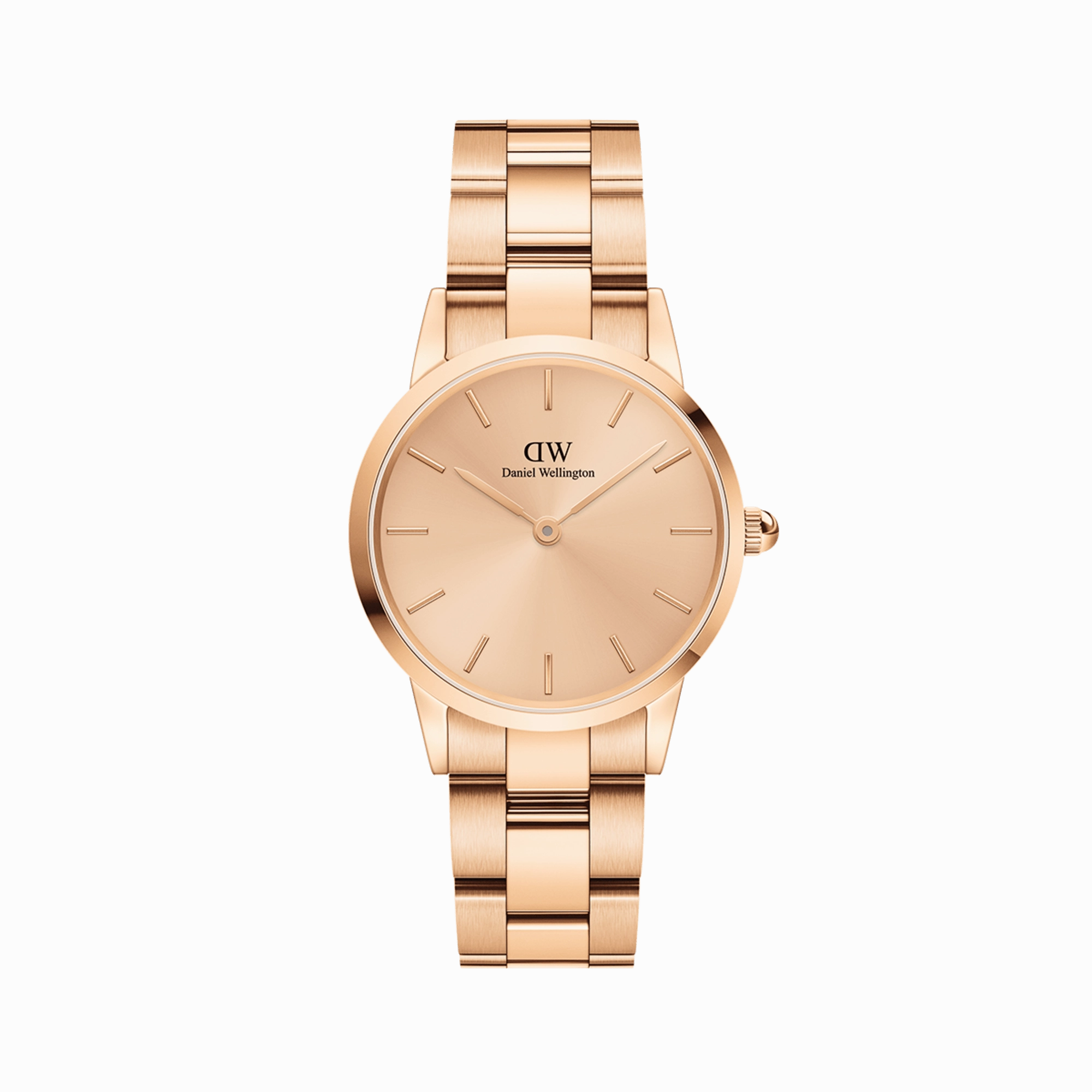 Daniel Wellington Iconic Link Unitone 28mm Rose Gold Dial Watch DW00100401