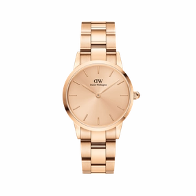 Daniel Wellington Iconic Link Unitone 28mm Rose Gold Dial Watch DW00100401