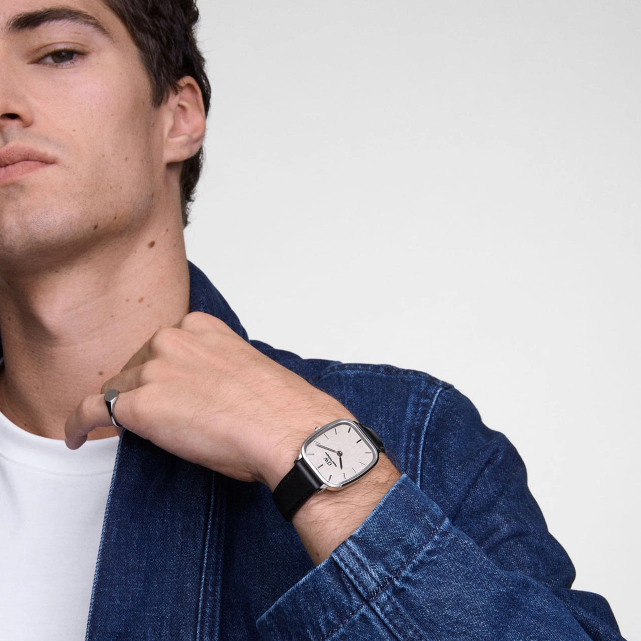 Daniel Wellington Marlon Sheffield Vintage Linen Pattern Dial Watch DW00100813