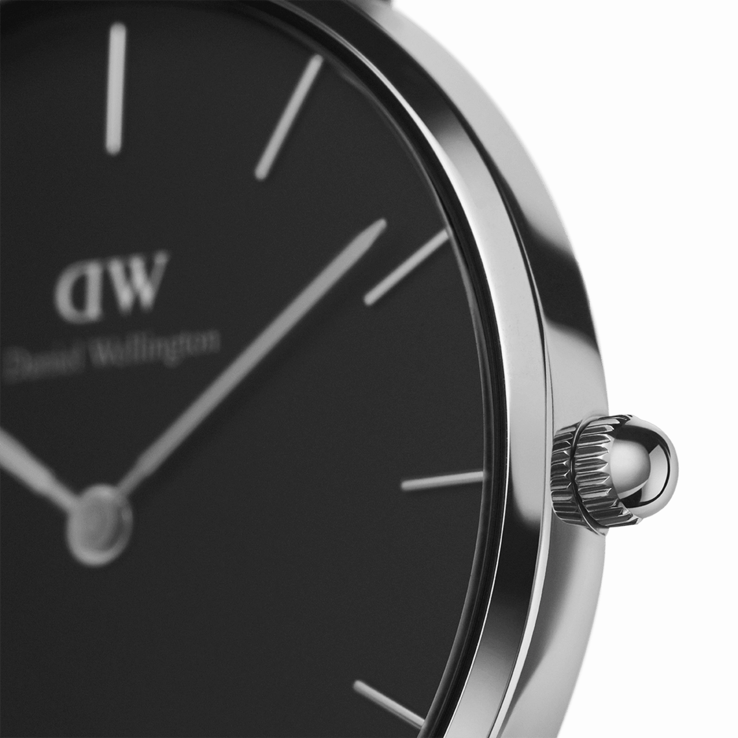 Daniel Wellington Petite 36mm Sterling Black Dial Watch DW00100304