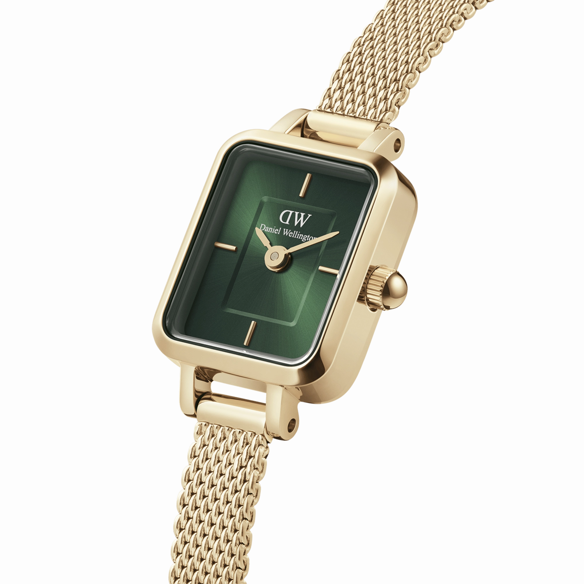 Daniel Wellington Quadro Mini 15x18mm Evergold G Emerald DW00100653