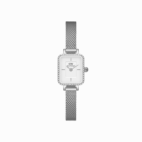 Daniel Wellington Quadro Mini Lumine Bezel Silver Watch DW00100732