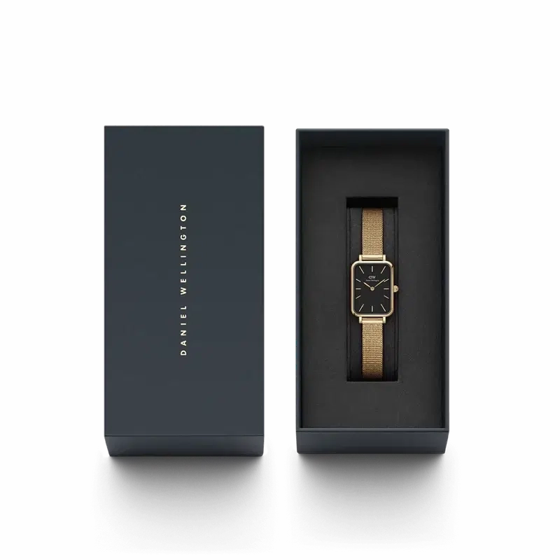 Daniel Wellington Quadro Pressed Evergold Gold Watch 20x26mm