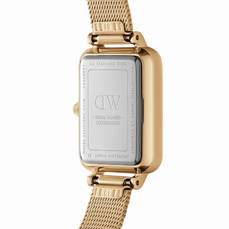 Daniel Wellington Quadro Pressed Evergold Watch 20x26mm