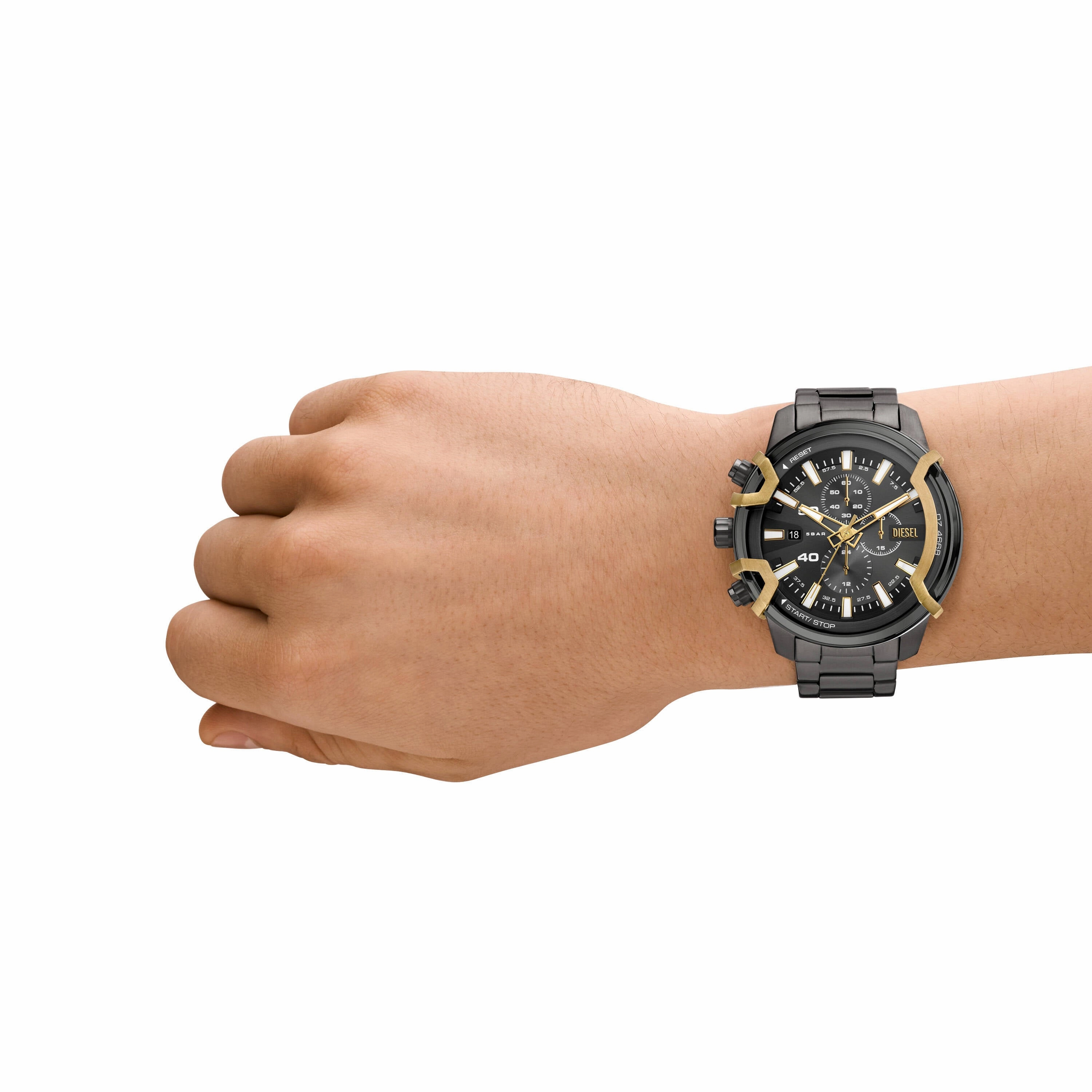 Diesel Griffed Gun-Metal Chronograph Watch DZ4668