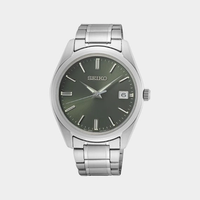 Dress Men Quartz Green Dial Analog Stainless Steel Watch SUR527P1