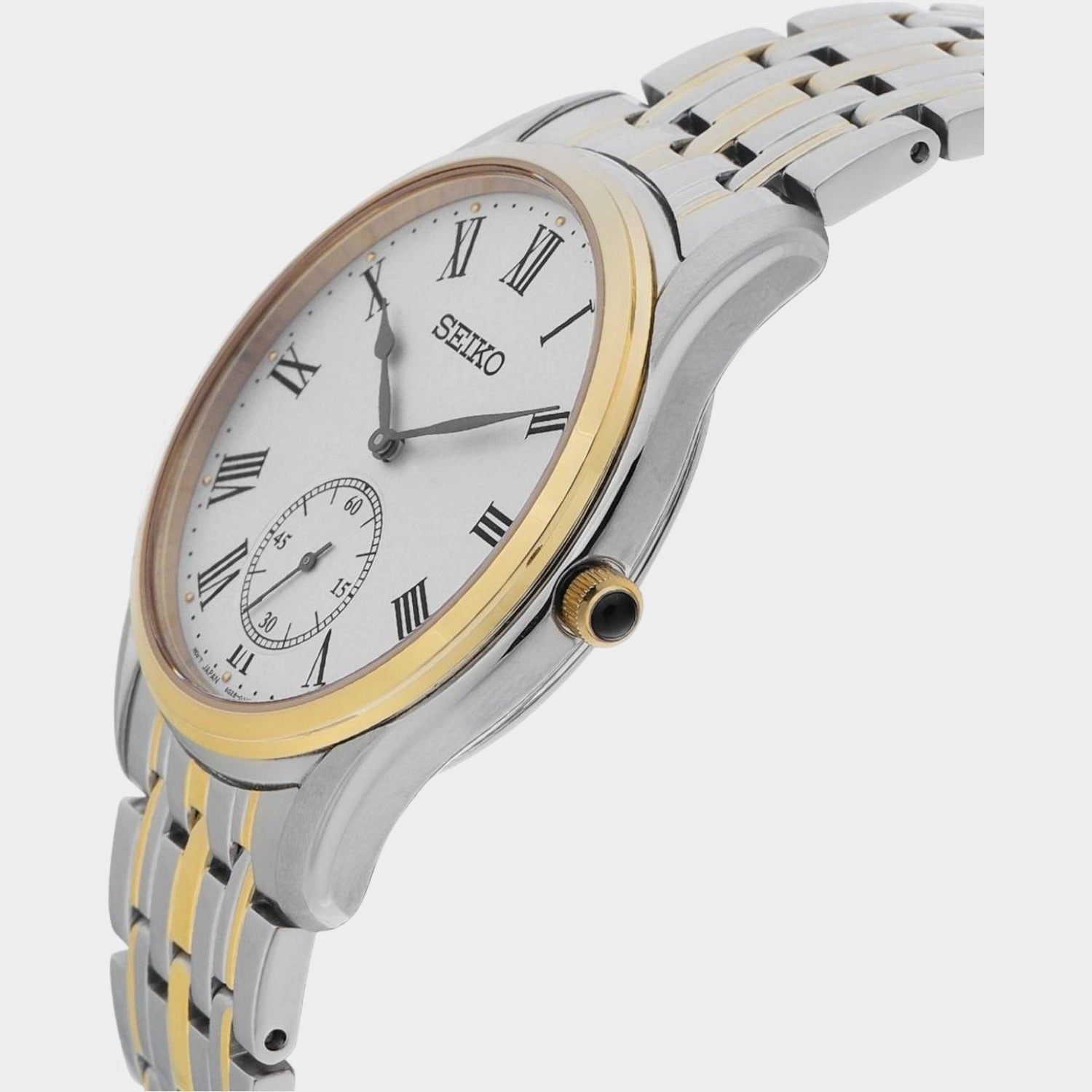 Dress Men Quartz White Dial Analog Stainless Steel Watch SRK048P1