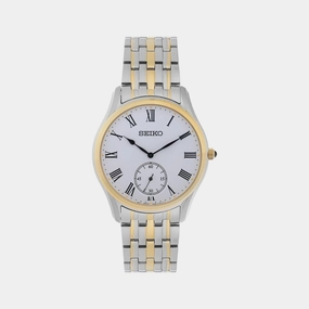 Dress Men Quartz White Dial Analog Stainless Steel Watch SRK048P1