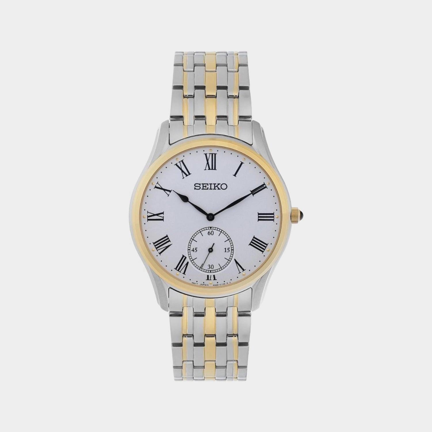 Dress Men Quartz White Dial Analog Stainless Steel Watch SRK048P1