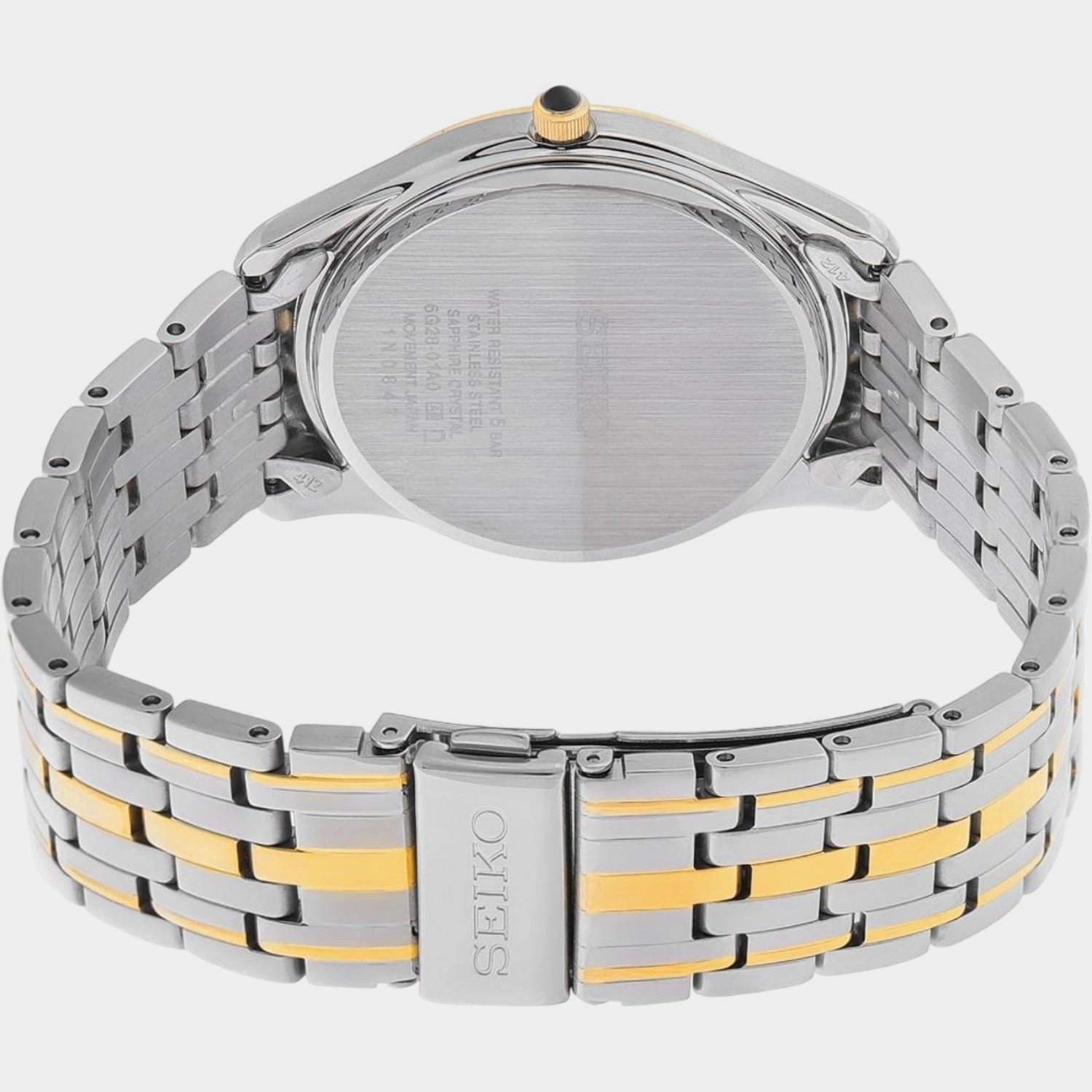Dress Men Quartz White Dial Analog Stainless Steel Watch SRK048P1