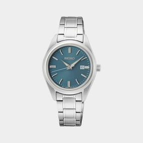 Dress Women Quartz Blue Dial Analog Stainless Steel Watch SUR531P1