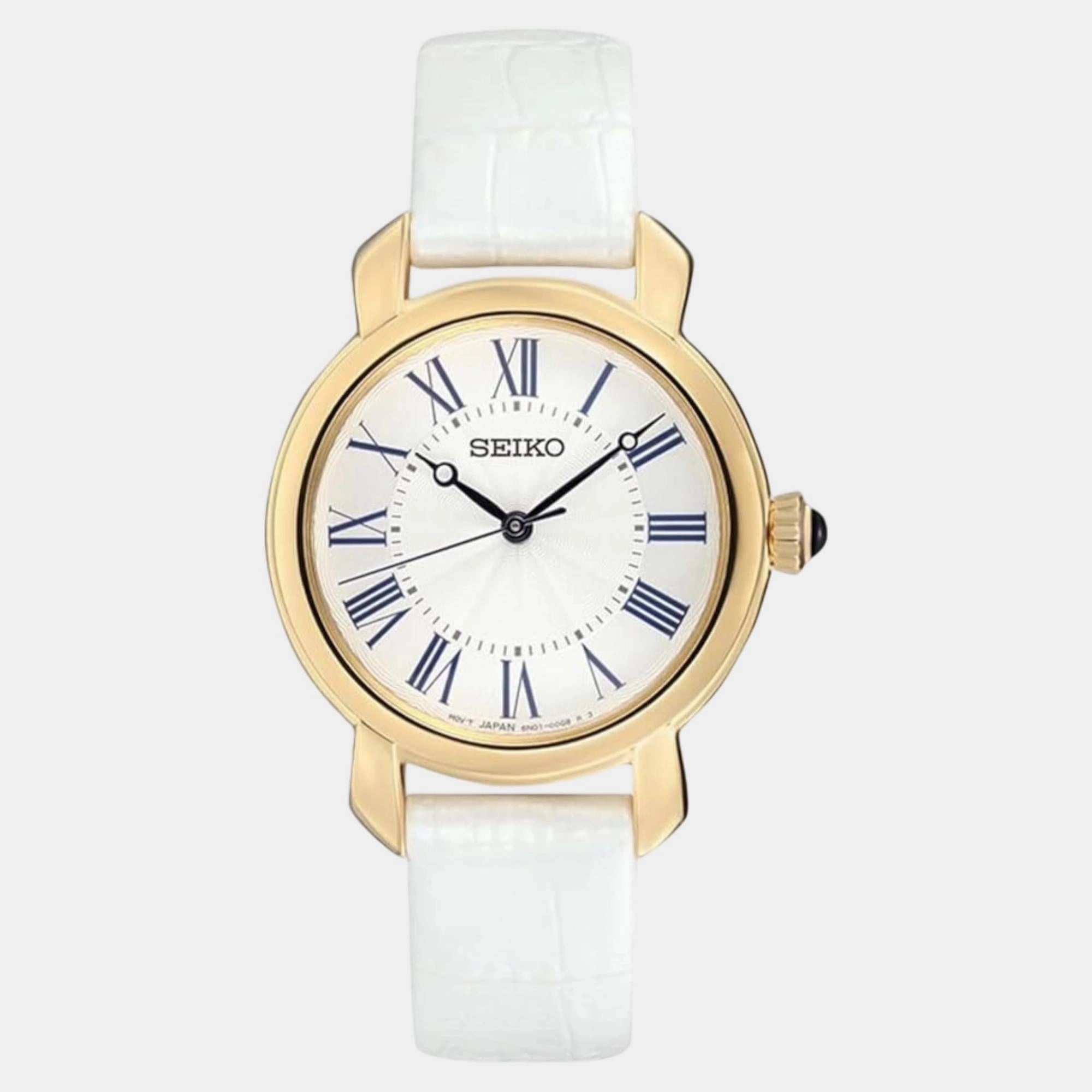 Dress Women Quartz White Dial Analog Leather Watch SUR626P2