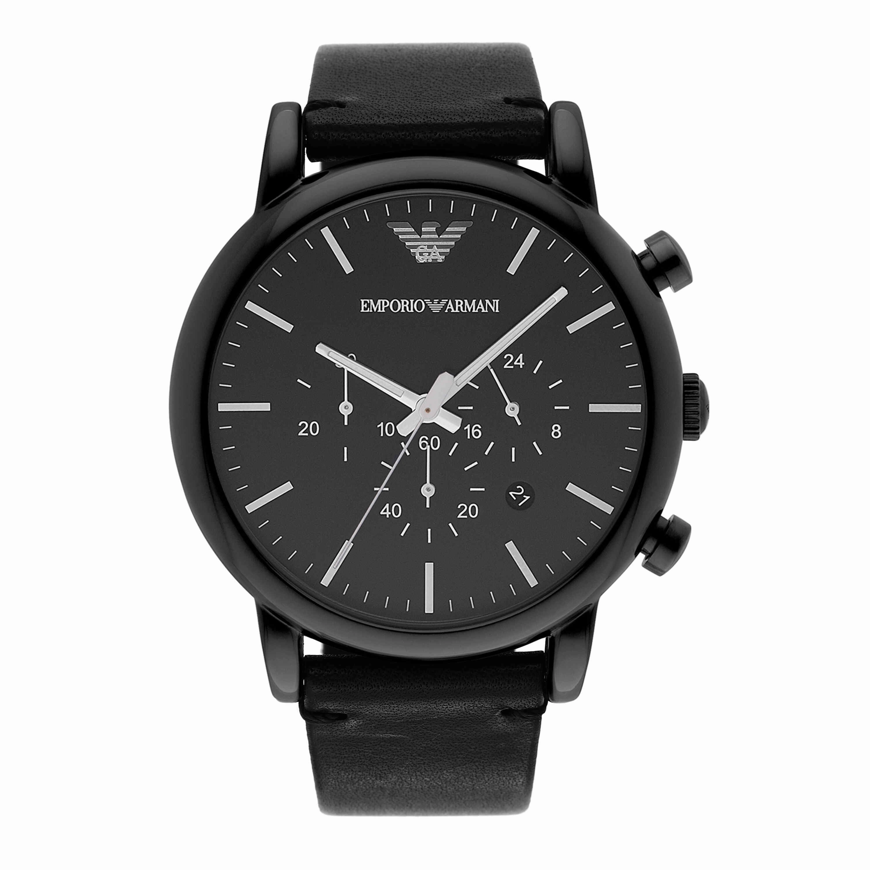 Emporio Armani Black Chronograph Watch AR1918