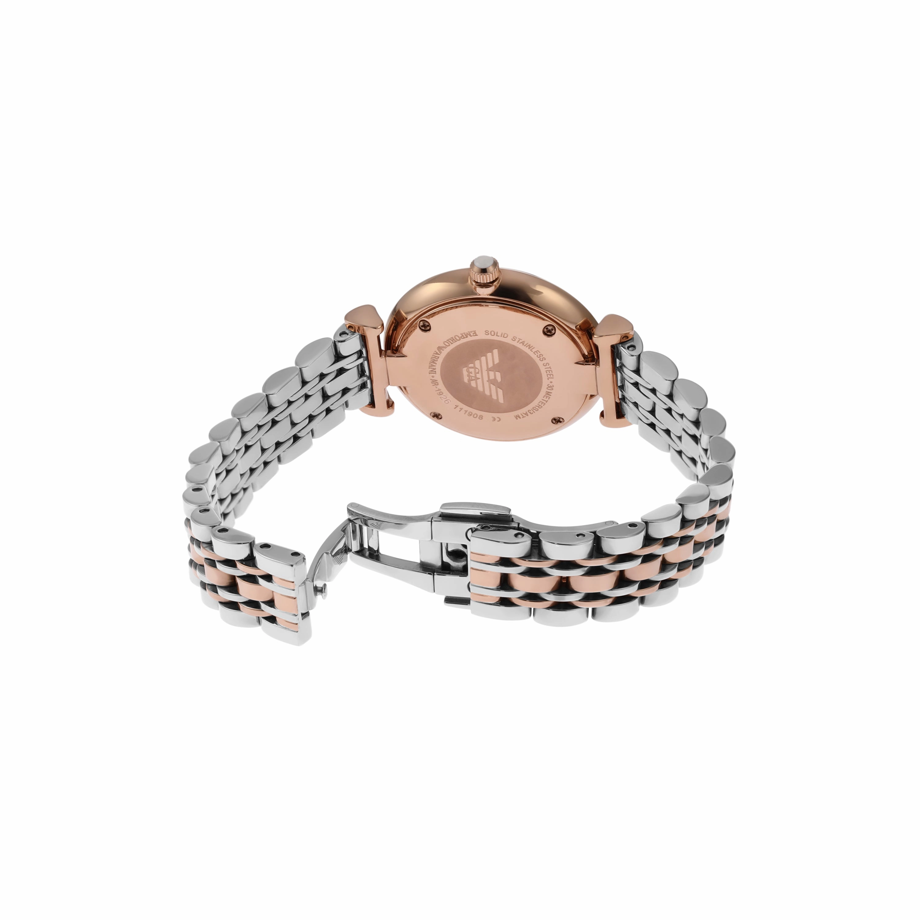 Emporio Armani Elegant Crystal Dial Two-Tone Women's Watch AR1926