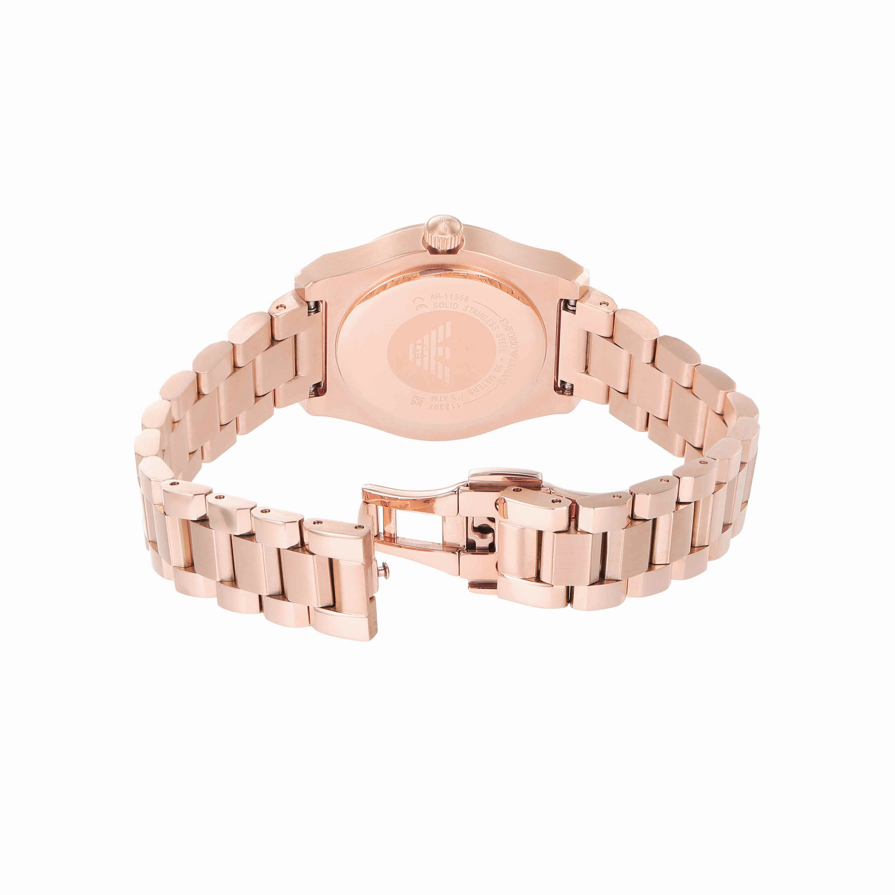 Emporio Armani Rose Gold Tone Analogue Watch AR11558