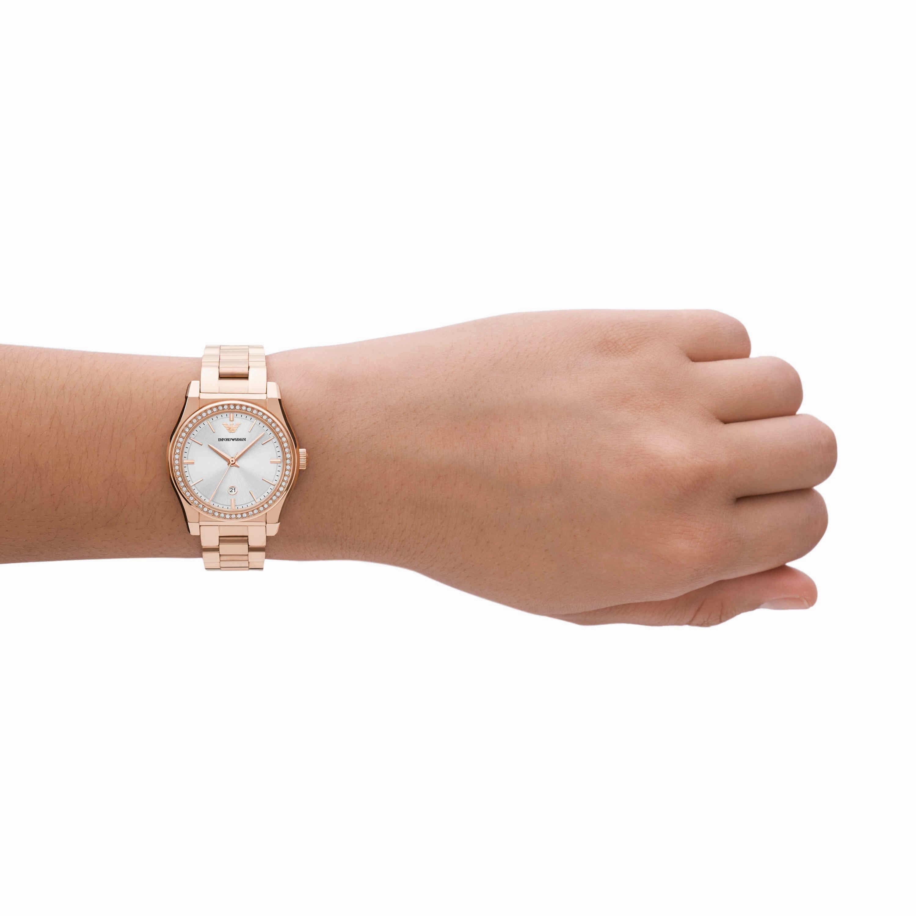 Emporio Armani Rose Gold Tone Analogue Watch AR11558