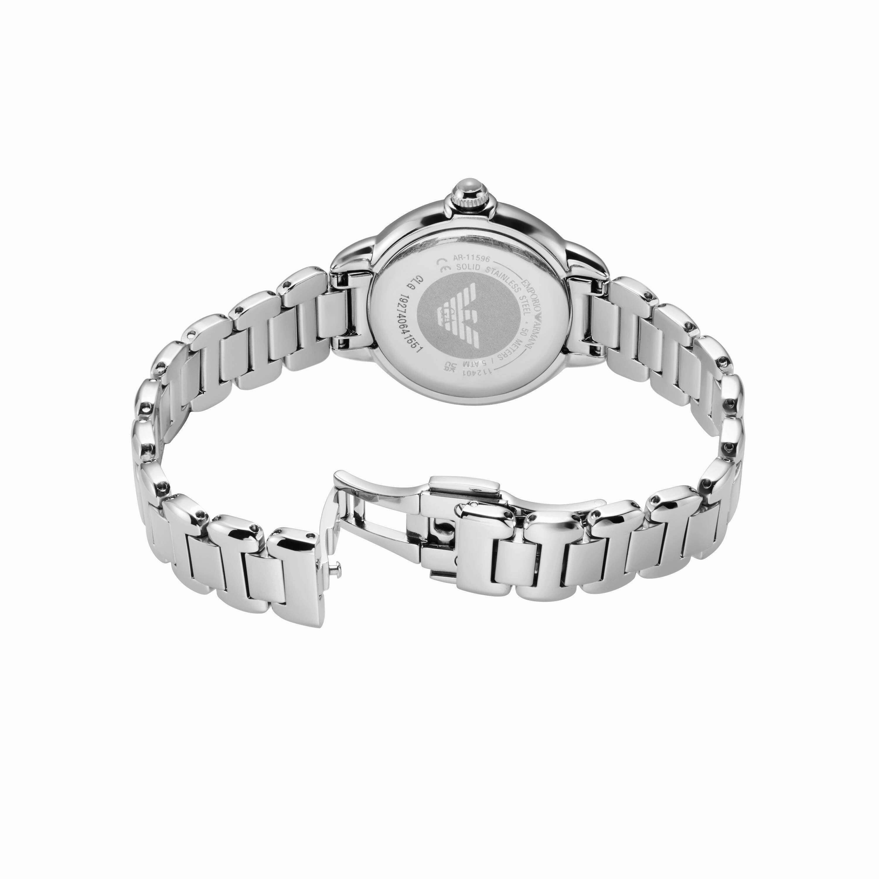 Emporio Armani Silver Tone Analogue Watch AR11596