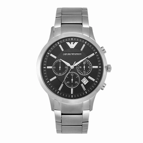 Emporio Armani Silver-Tone Chronograph Watch AR2434