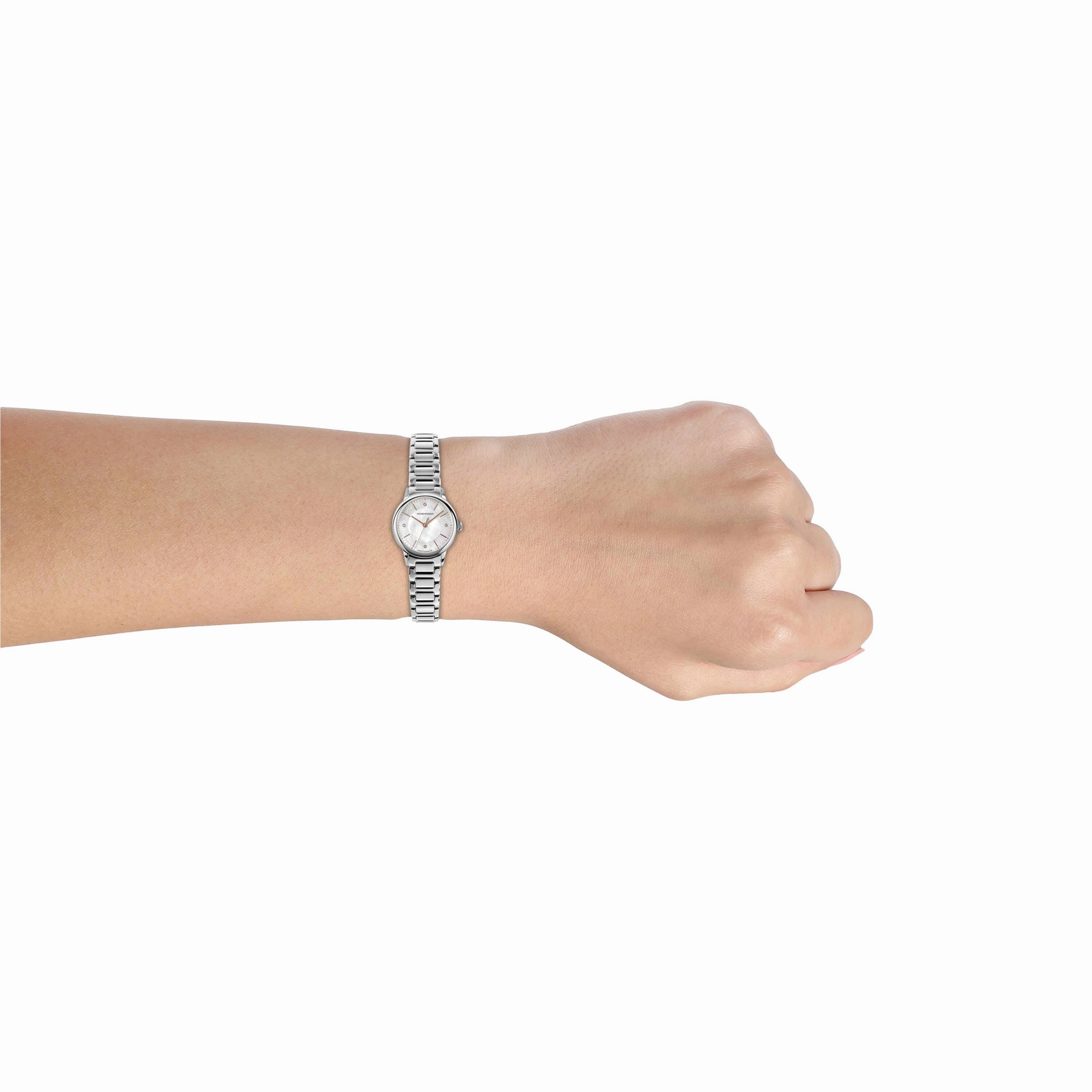 Emporio Armani Swiss Silver-Tone Analogue Watch ARS5300