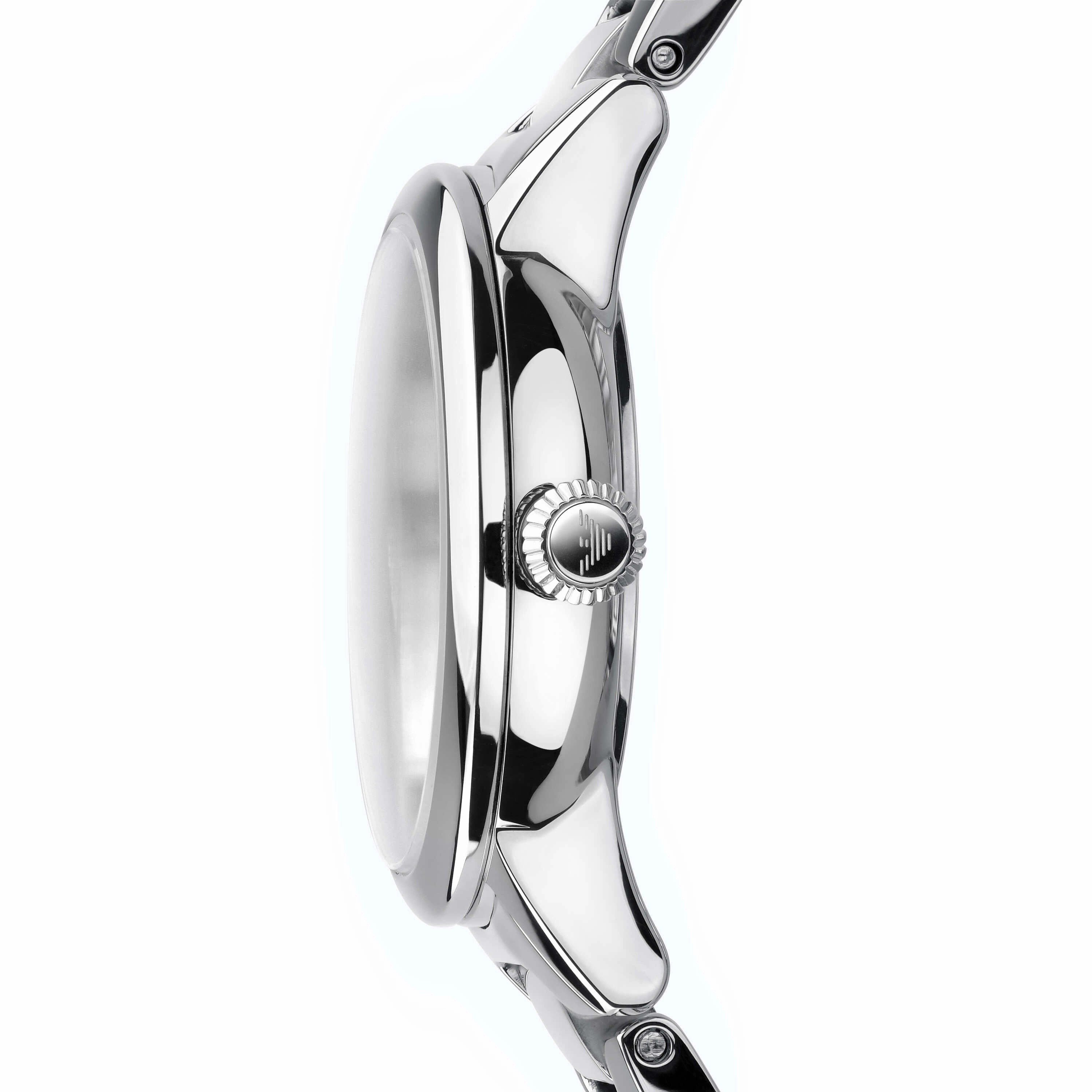 Emporio Armani Swiss Silver-Tone Analogue Watch ARS5300