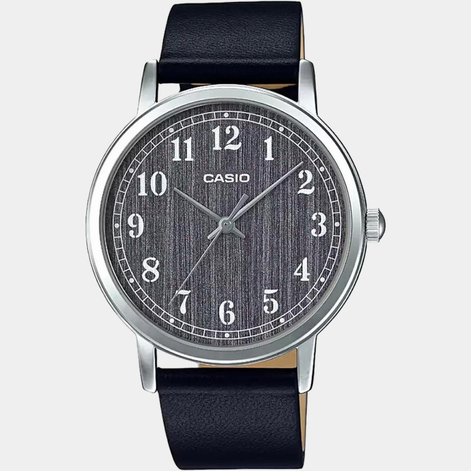 Enticer Men's Analog Leather Watch A1521 - MTP-E145L-1BDF