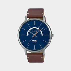 Enticer Men's Analog Leather Watch A1878 - MTP-B105L-2AVDF