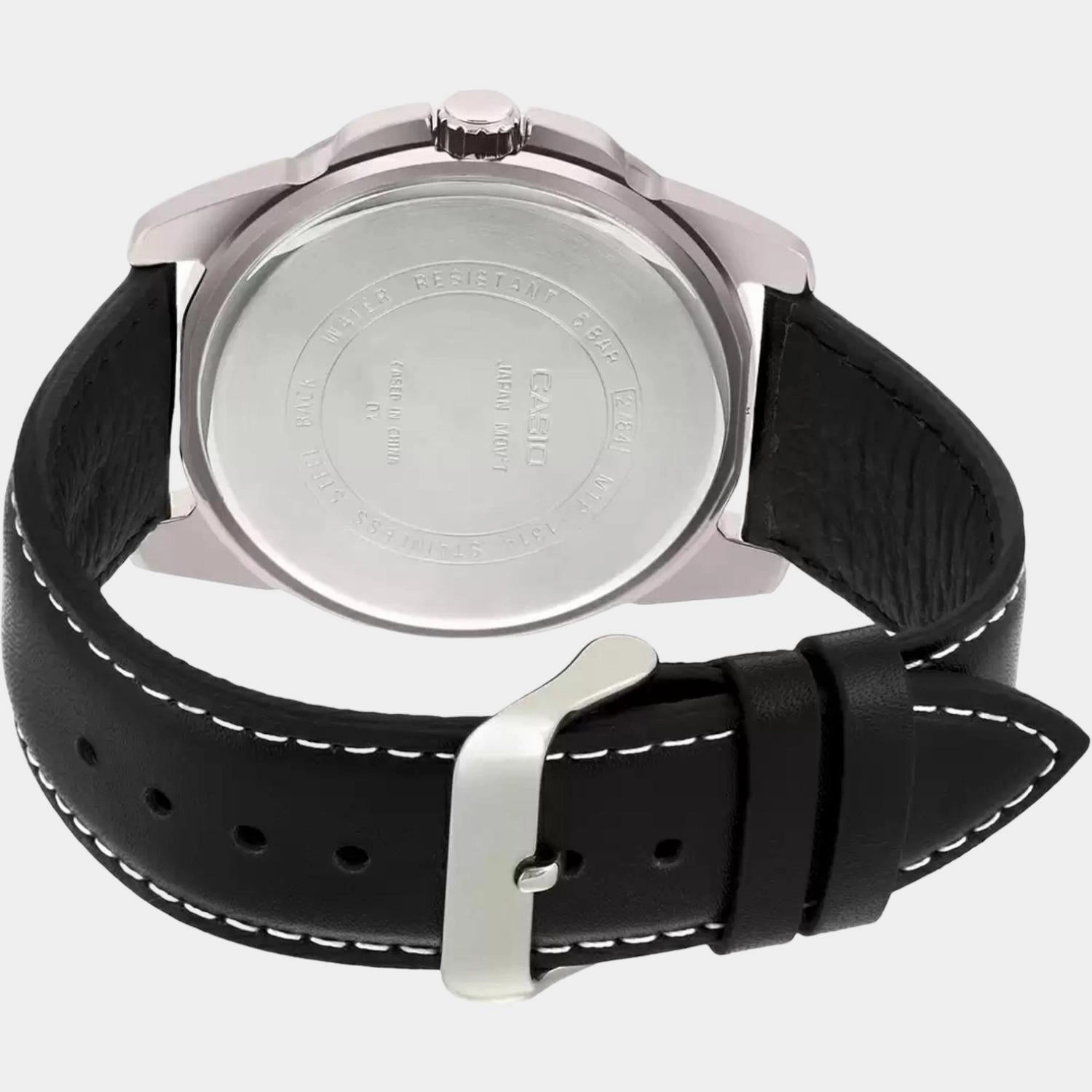 Enticer Men's Analog Leather Watch A554 - MTP-1314L-8AVDF
