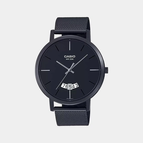 Enticer Men's Analog Stainless Steel Watch A1874 - MTP-B100MB-1EVDF