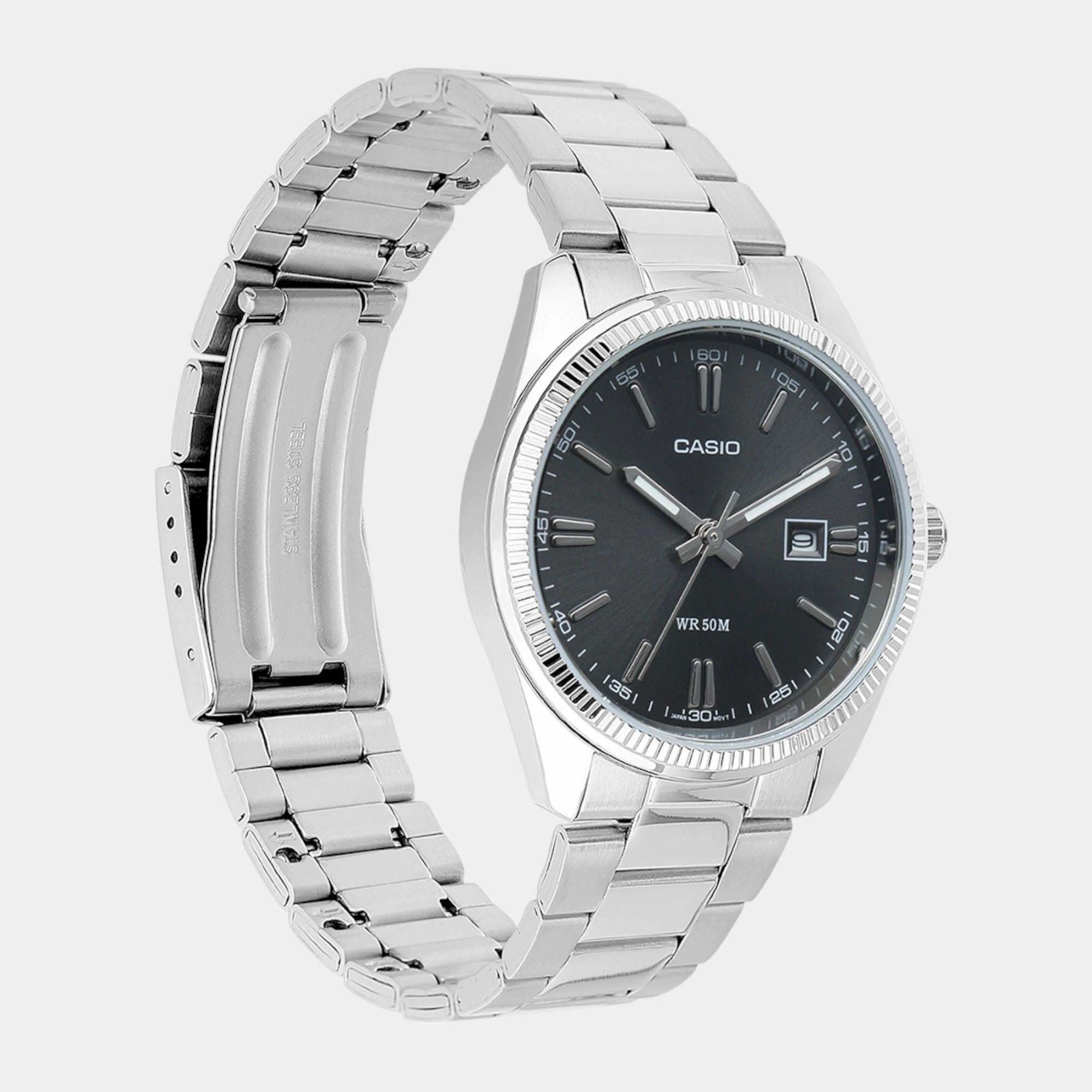 Enticer Women Quartz Black Dial Analog Stainless Steel Watch LTP-1302D-1A1VDF A1535