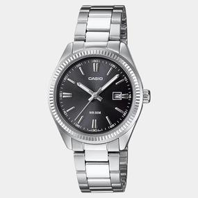 Enticer Women Quartz Black Dial Analog Stainless Steel Watch LTP-1302D-1A1VDF A1535