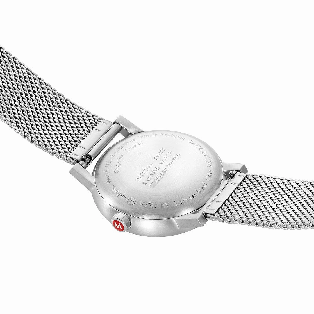 Evo2, Polished Steel, 43 mm, Stainless Steel