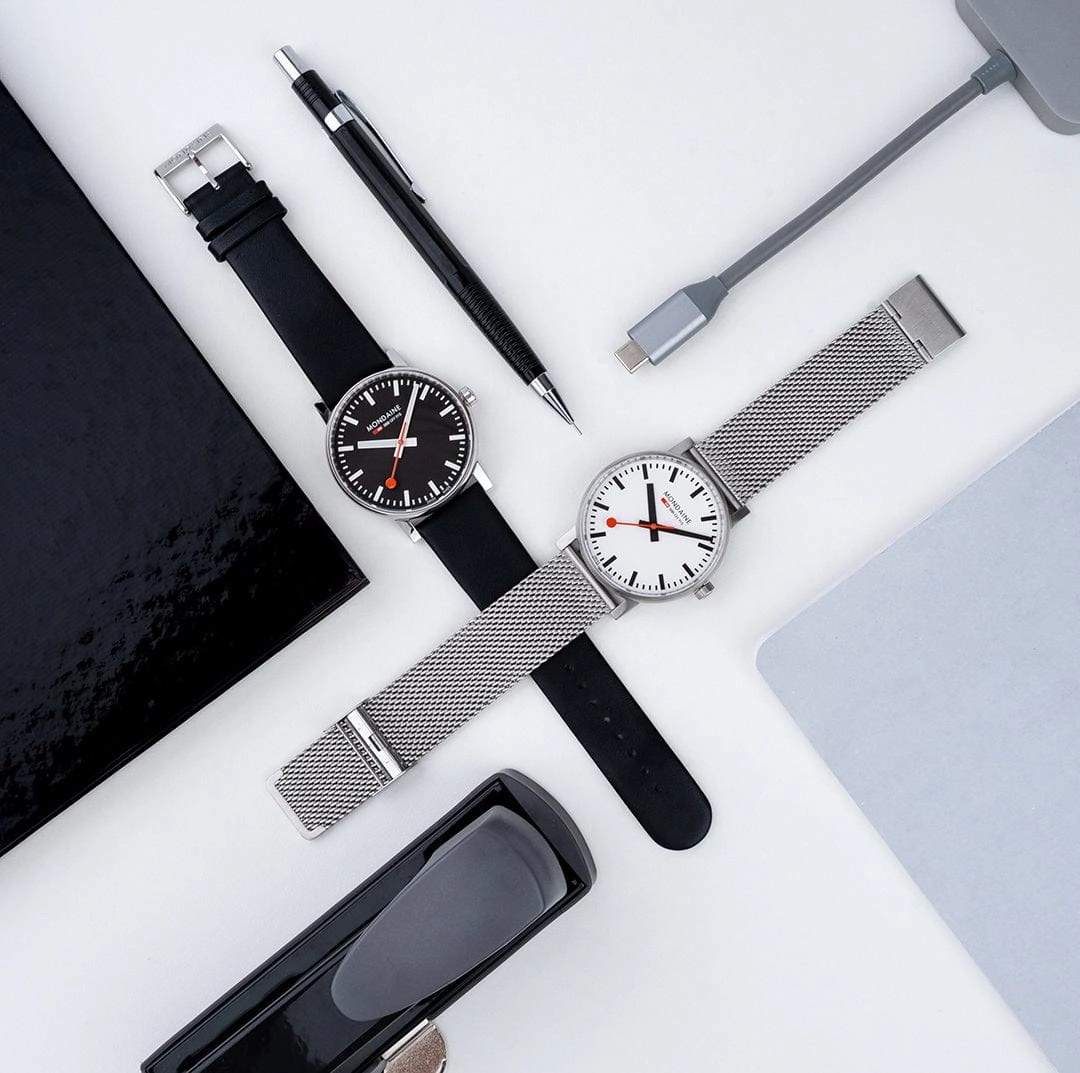 Evo2, Polished Steel, 43 mm, Stainless Steel
