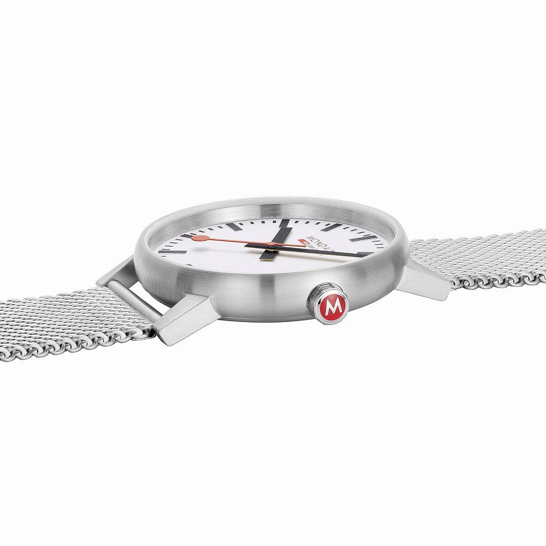 Evo2, Polished Steel, 43 mm, Stainless Steel