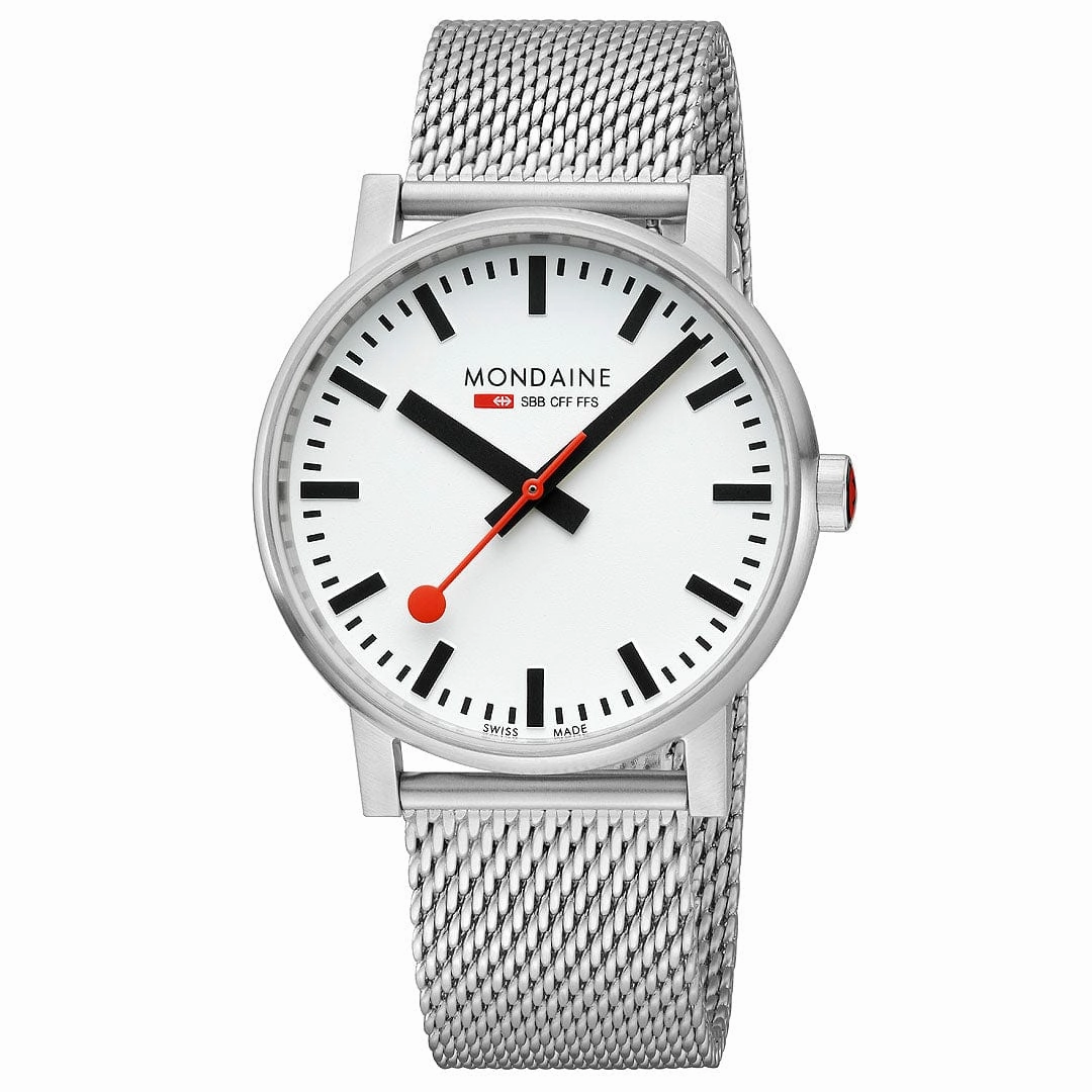 Evo2, Polished Steel, 43 mm, Stainless Steel