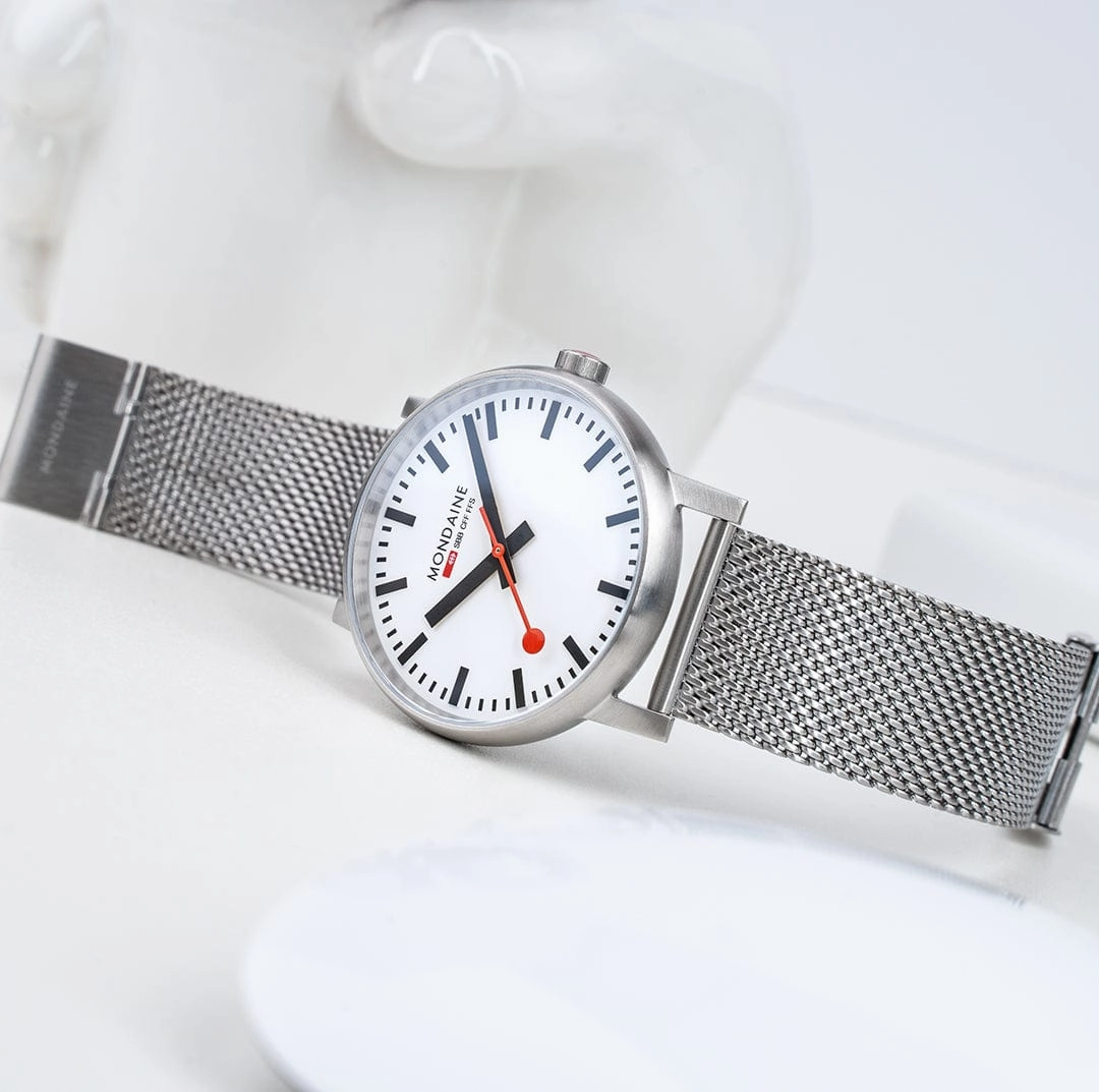 Evo2, Polished Steel, 43 mm, Stainless Steel