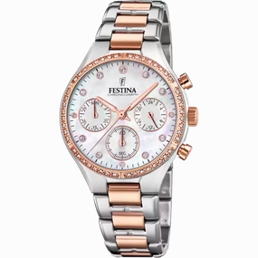 Festina Boyfriend Mother of Pearl Dial Stainless Steel Bracelet Men's Watch F20403/1