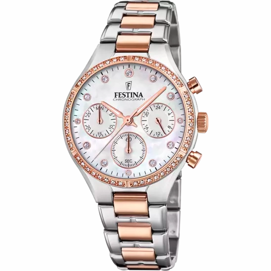 Festina Boyfriend Mother of Pearl Dial Stainless Steel Bracelet Men's Watch F20403/1