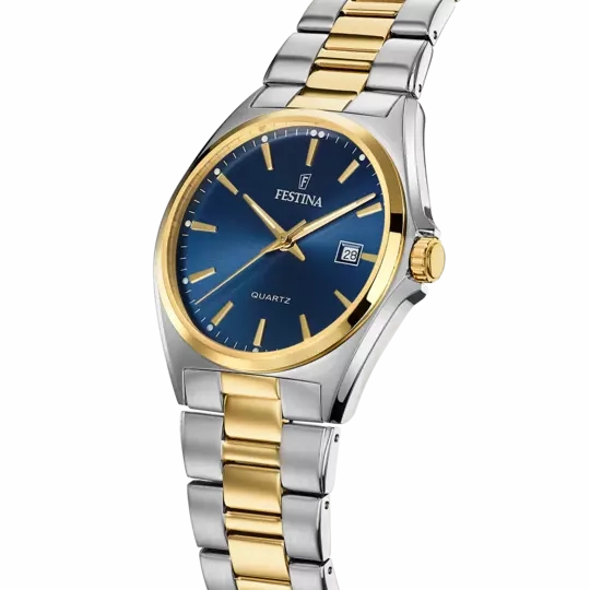 Festina Men's Elegance and Precision Timepiece with Steel Strap and Blue Dial F20554/4