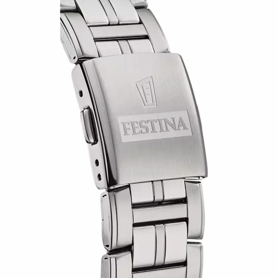 Festina Men's Elegant Stainless Steel Bracelet Watch with Green Dial F20445/7
