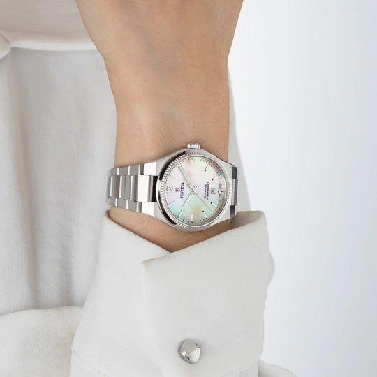 Festina Swiss Made Mother of Pearl Dial Stainless Steel Bracelet Women's Watch F20052/1