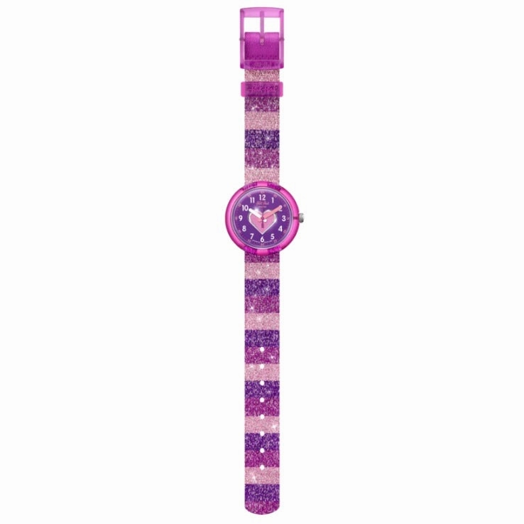 Flik Flak Stripy Glitter Kids Watch FPNP127