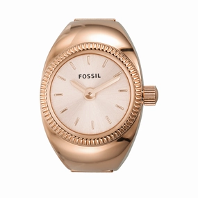 Fossil Elegance Ring Watch ES5247 C Rose Gold Two-Hand Timepiece