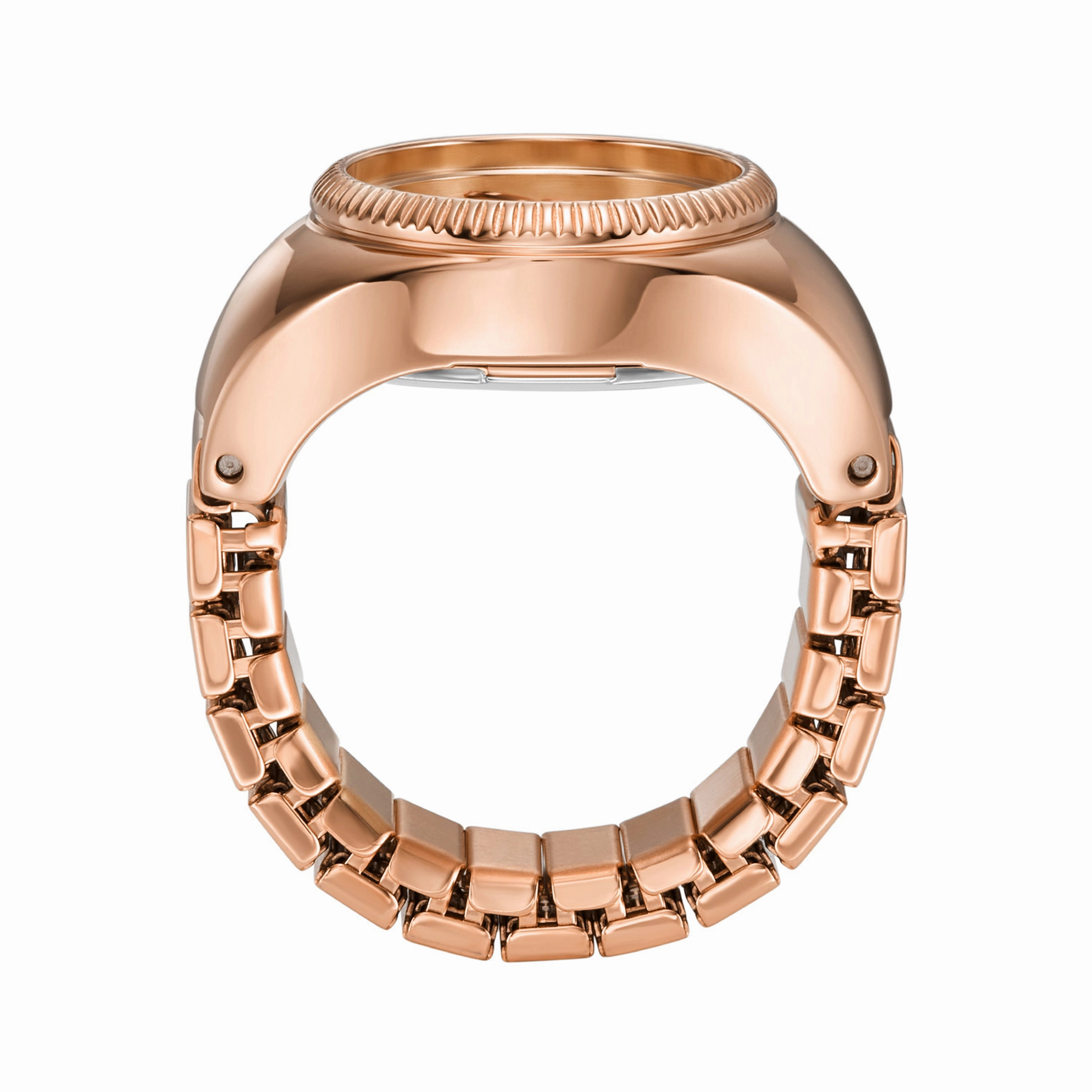 Fossil Elegance Ring Watch ES5247 C Rose Gold Two-Hand Timepiece