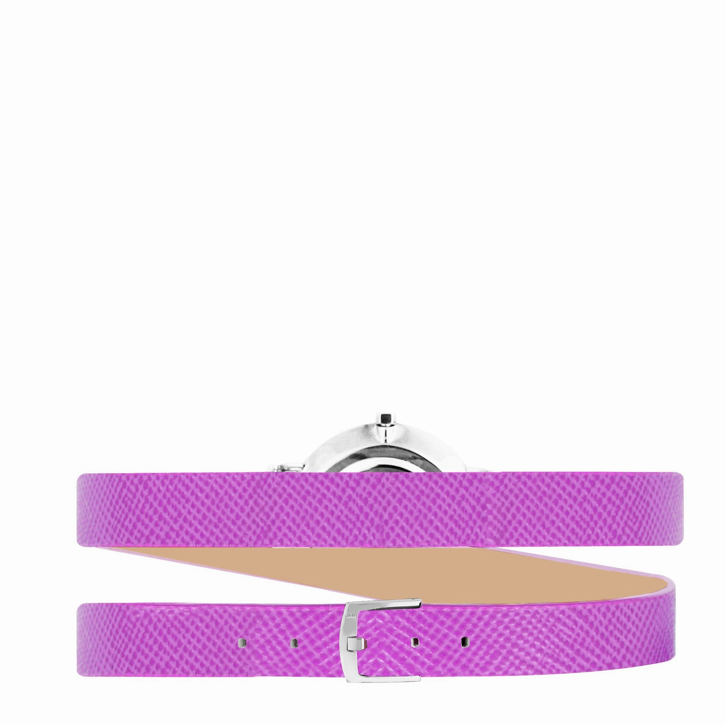 Furla Women's Vittoria Silver Dial SS Calfskin Leather Watch