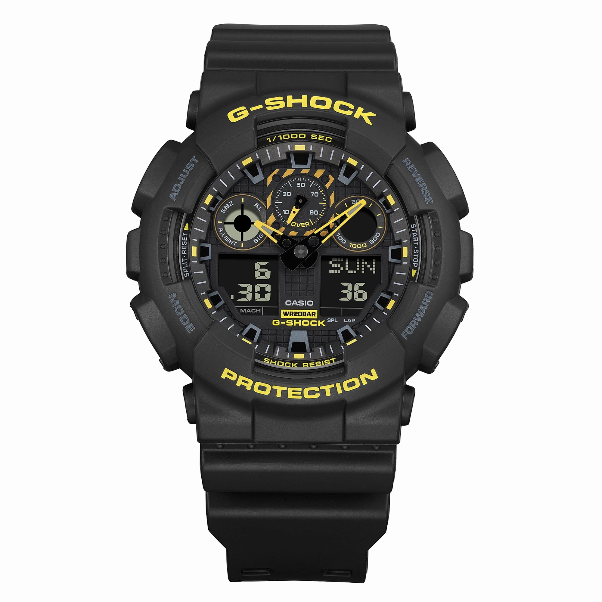 G-Shock Analog Digital Black & Yellow DUO Watch GA100CY-1A