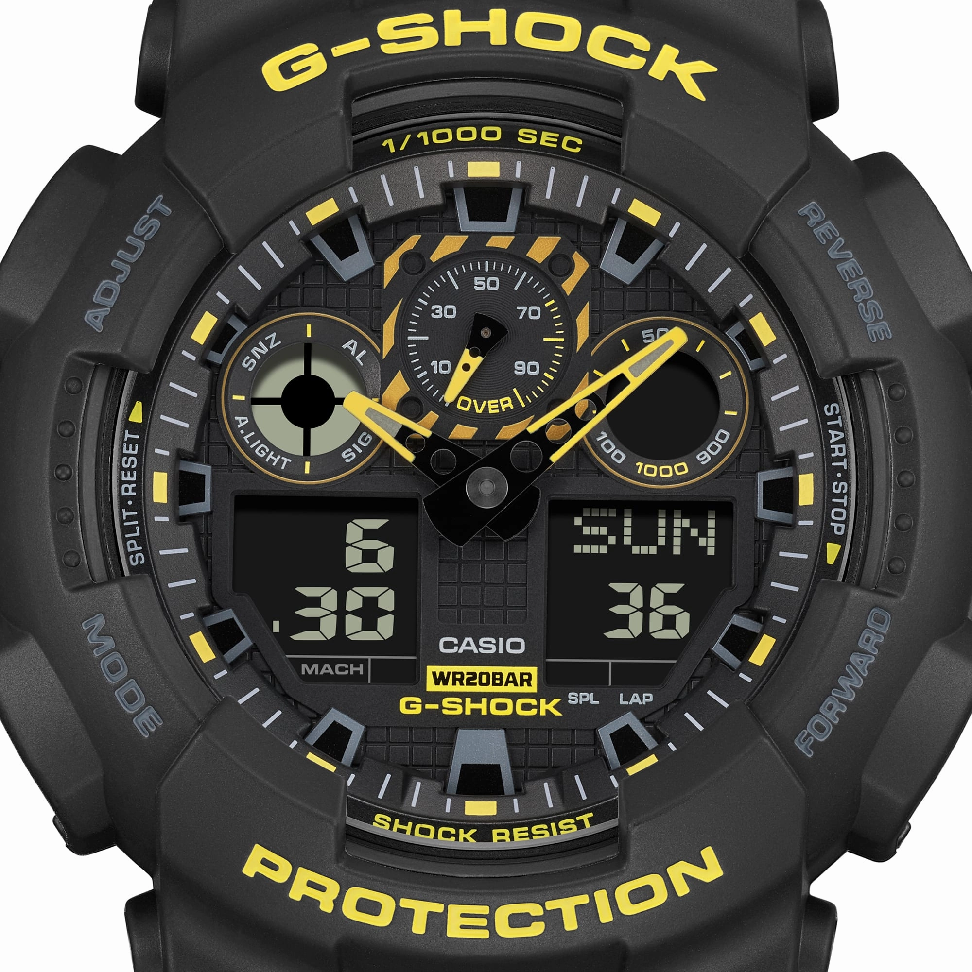 G-Shock Analog Digital Black & Yellow DUO Watch GA100CY-1A