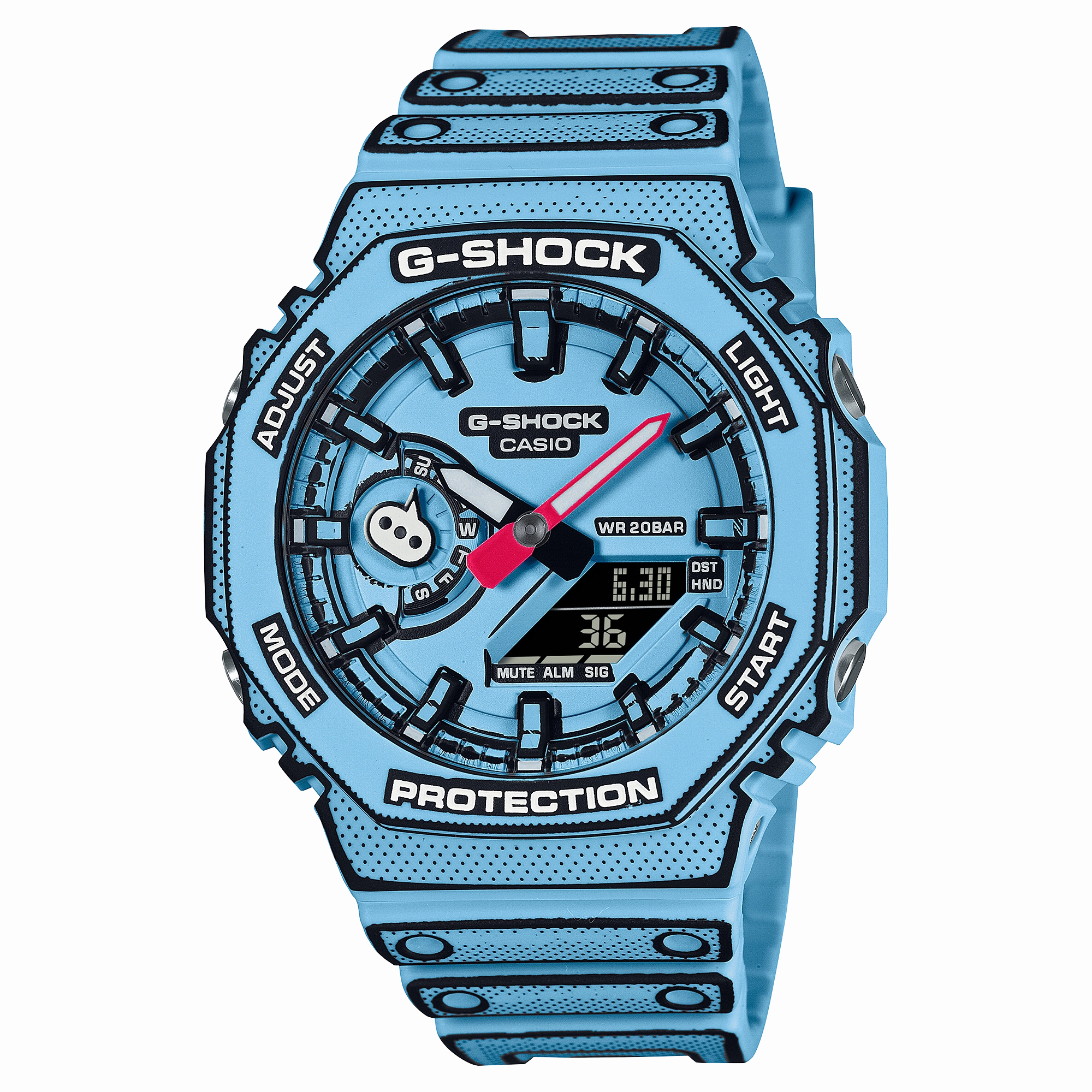 G-Shock Classic Blue Resin Band Watch GA2100MNG-2A