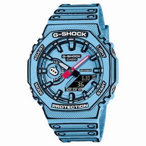 G-Shock Classic Blue Resin Band Watch GA2100MNG-2A